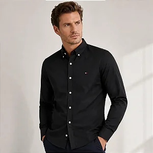 Camisa preta Tommy Hilfiger THMW0MW39988
