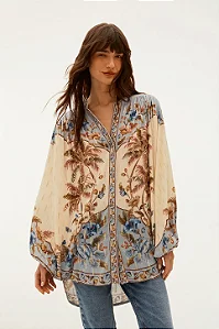 Camisa manga longa albaiana estampada Farm 36670157797P