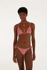 Biquini lacinho double tomatinho estampada 368712
