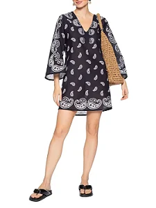 Caftan bandana jardim estampada Farm Beach 368099