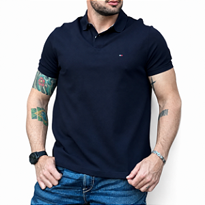 Camiseta gola polo preta Tommy Hilfiger THMW0MW26881