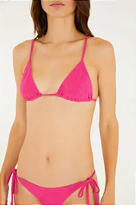 Biquini lacinho textura flor rosa pink 349787