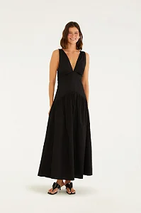 Vestido frente unica cropped preto Farm 350624