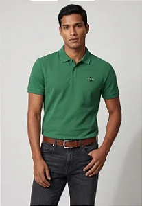 Camisa gola polo CKJ logo verde CKJM201K