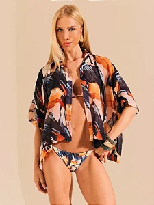 Camisa voil estampada De Chelles SP1741BQ