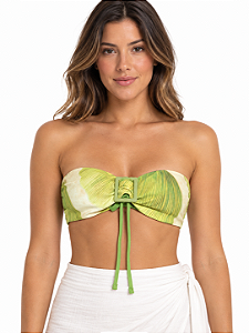 Top biquini bandeau detalhe estampada De Chelles BQ1907SU