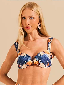 Top biquini detalhe estampada De Chelles BQ1732SU