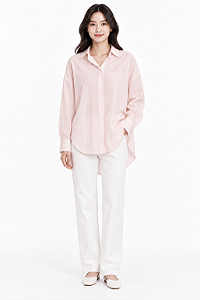 Camisa listrada rosa Anselmi 047756