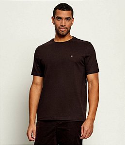 Camiseta Tommy Hilfiger fit solid tee marrom ABMW0MWW39995
