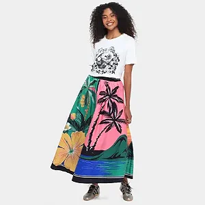 Saia oasis lenco estampada Farm 351478