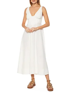 Vestido frente unica corselet off white Farm 319261