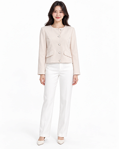 Casaco alfaiataria com botoes off white MYFT 502CC000259