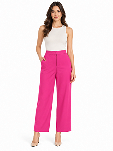 Calça wide leg cintura alta pitaya MYFT 502CF002697