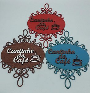 Placa Cantinho do Café - 1 unidade