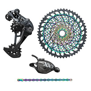 Kit Grupo Upgrade Sram XX1 Eagle 12v Lunar / Rainbow