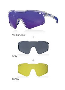 Óculos HB Shield Evo Road - Clear / Multi Purple + Kit Lentes