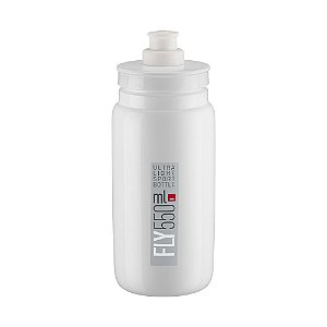 Garrafa Caramanhola Elite Fly Branco/Logo Cinza 550ml