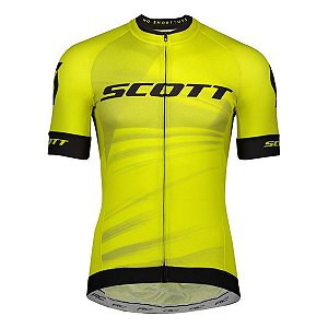 Camisa Ciclismo Scott RC Pro 2020 - Amarelo Preto