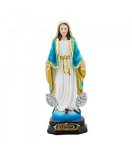 Imagem Nossa Senhora das Graças Medalha Milagrosa 14 cm