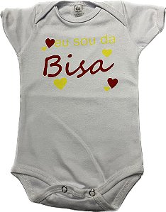 Body De Bebe Temático ( EU SOU DA BISA )