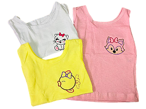 Kit Com 3 Camisetas Para bebê Menino/Menina Ref 105