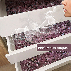 Papelde Gaveta Perfumado - Flor de cerejeiras Caixa com 5 folhas