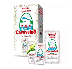 Açúcar Cristal Sachê Caravelas - Caixa com 40 x 5g