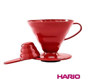 Coador Hario V60 Acrílico Vermelho Tamanho 01