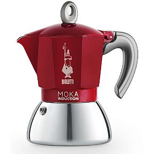 Cafeteira Italiana Bialetti Moka Induction - 2 Xíc. - Vermelha