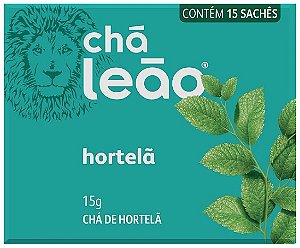 Chá Leão Hortelã 15g em sachês - 15 Unidades