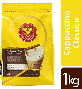 Cappuccino em Pó 3 Corações Classic - 1Kg