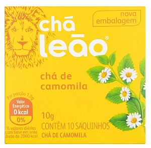 Chá Leão Camomila 10g em sachês - 10 Unidades