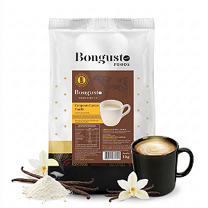 Leite em Pó Adoçado Preparo Lácteo Vanilla Bongusto Vending 1Kg