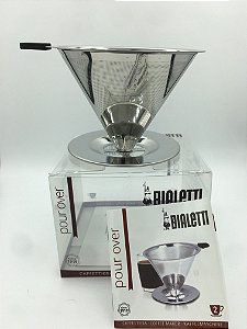 Coador Bialetti Pour Over em Aço Inox