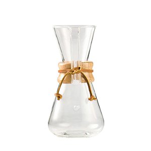 Coador Chemex com Colar de Madeira 3 Xícaras