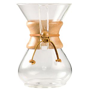 Coador Chemex com Colar de Madeira 8 Xícaras