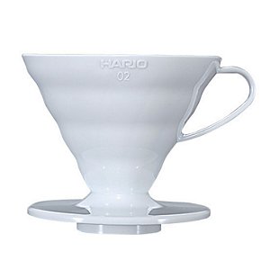 Coador Hario V60 Acrílico Branco Tamanho 02