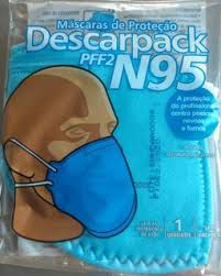 Máscara de Proteção Respiratória N95 PFF2 s/ Válvula - Azul - DPK