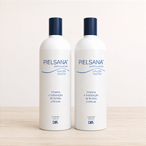 KIT com 2 unid PIELSANA POLIHEXANIDA SOLUÇÃO AQUOSA 350ML - Limpeza e Hidratação de Feridas