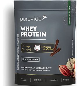 Whey Protein Sabor Chocolate Lingua de Gato 450G