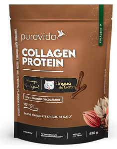 Collagen Protein Sabor Chocolate Lingua de Gato 450G