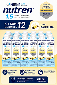 KIT C/ 12 - Nutren 1.5 Baunilha 200ml - Vencimento: 01/11/2026