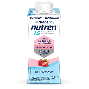 Nutren 1.5 Morango 200ml Nestlé - suplemento nutricional