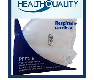 Máscara de Proteção Respiratória N95 PFF2 s/ Válvula - Branca - Health Quality