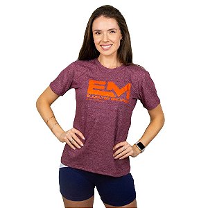 Camiseta Babylook EM Feminina Bordô