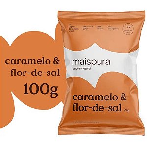 Pipoca Artesanal Mais Pura Sabor Caramelo e Flor de Sal 100g