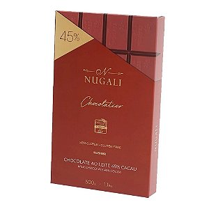 Barra Chocolate ao Leite 45% Cacau Nugali 500g