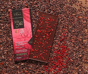 Barra De Chocolate 63% Com Pimenta Rosa 85g