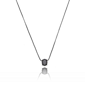 Colar ponto negro oval Ref.80215