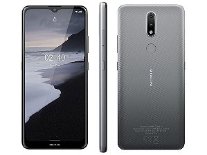 Smartphone Nokia 2.4 64GB Cinza 4G Octa-Core - 3GB RAM Tela 6,5” Câm. Dupla + Selfie 5MP